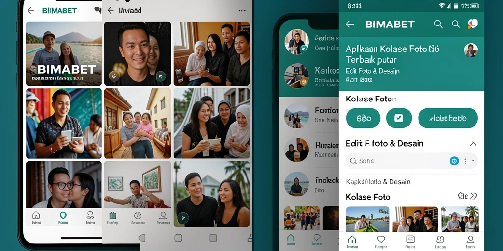 Antarmuka BIMABET yang memudahkan pembuatan kolase foto.