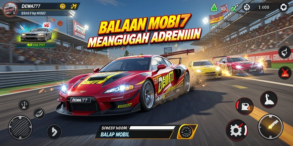 Screenshot DEWA777 menampilkan balapan mobil yang seru dan grafis berkualitas tinggi.