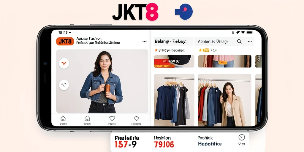 Tampilan antarmuka apliksi JKT8 yang user-friendly dan stylish.