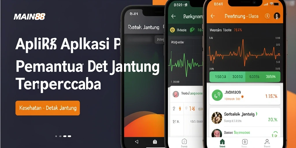Tampilan antarmuka aplikasi MAIN88 untuk pemantauan Detak Jantung.