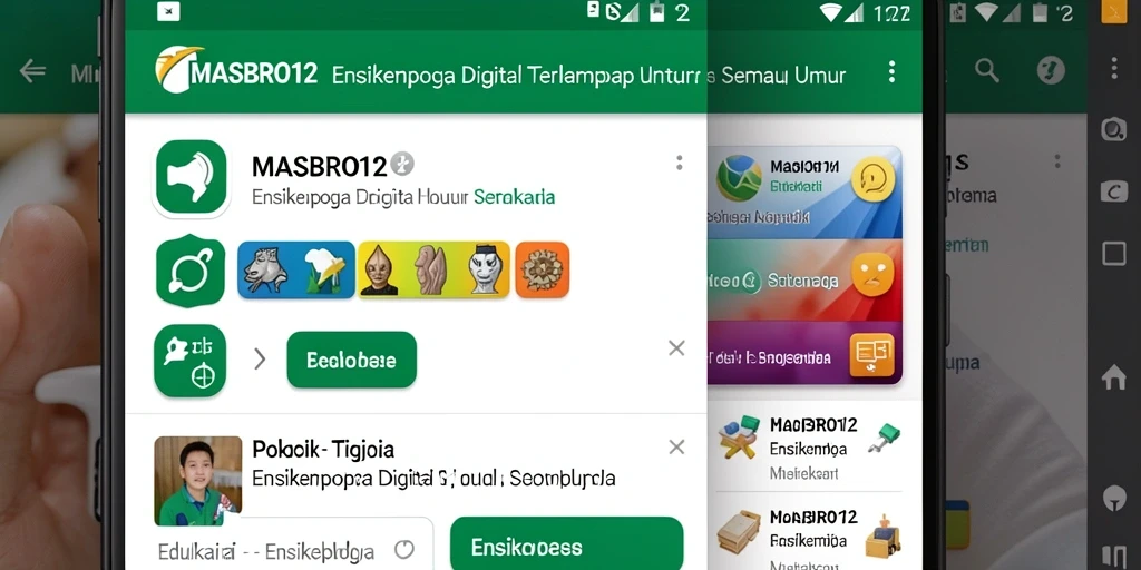Tampilan antarmuka utama aplikasi Ensiklopedia yang informatif.