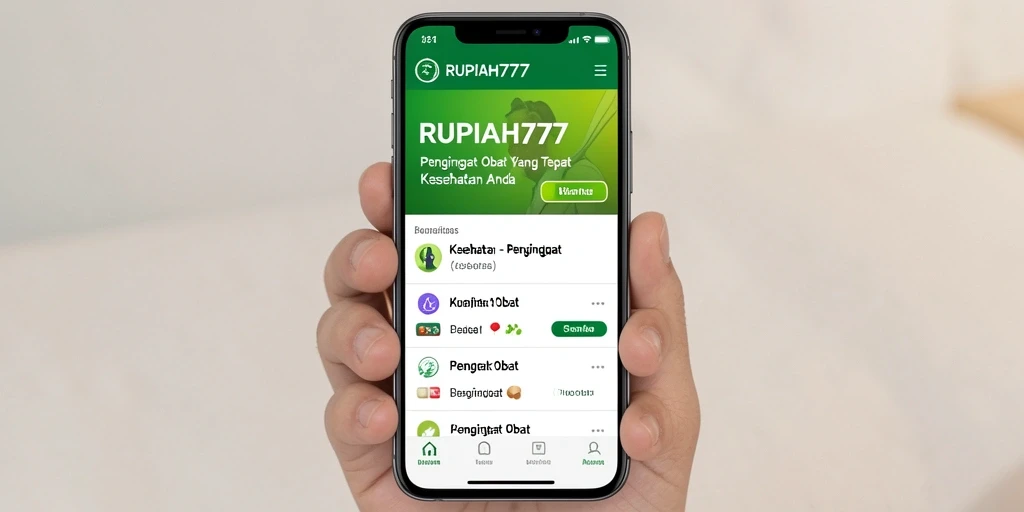 Tampilan antarmuka RUPIAH777 untuk pengingat obat.