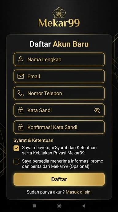 Panduan Registrasi Akun Baru Mekar99 untuk Pengguna Android